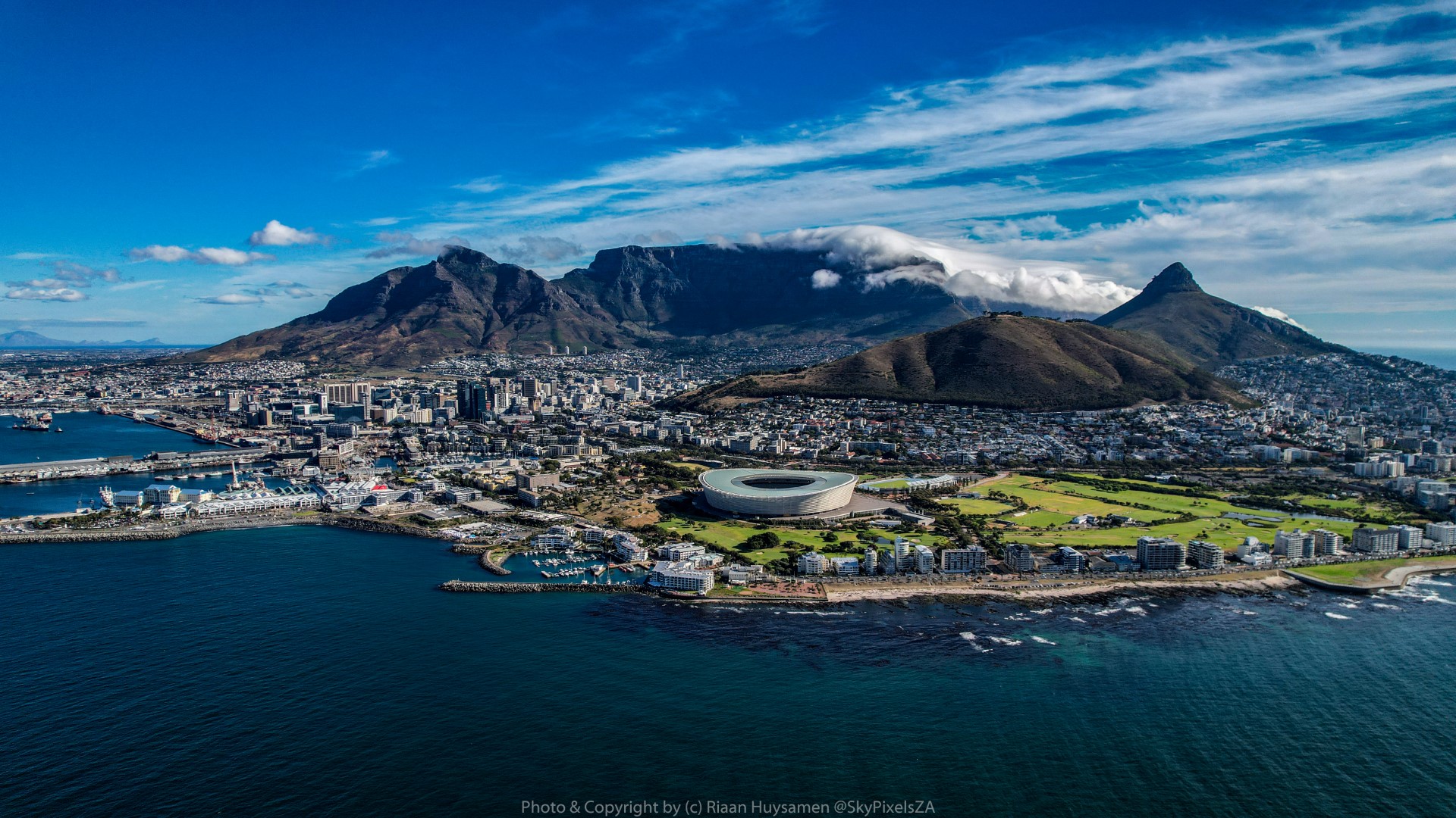 Professional drone conducting roof inspection in Cape Town